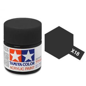 Краска Tamiya X-18 Semi Gloss Black (Черная полуматовая)