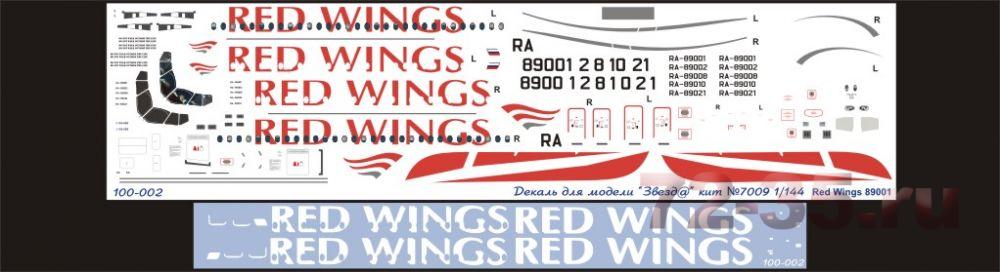 Декаль Suprjet 100 RedWings (RA-89001)