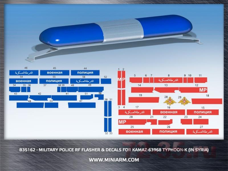 СГУ военной полиции РФ, для КамАЗ-63968 Тайфун-К + Декаль (Сирия)