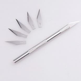Нож модельный (6 предметов, металлическая цанга)