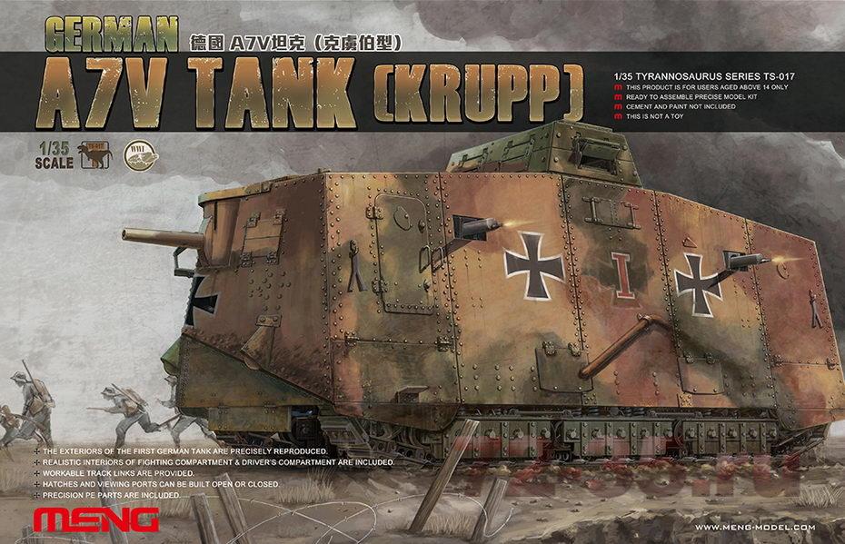 Немецкий танк 1МВ A7V (Krupp)