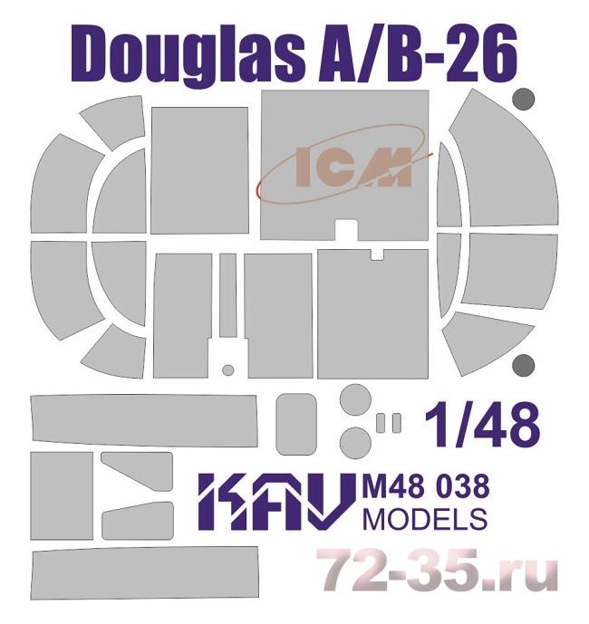 Окрасочная маска на Douglas A/B-26 (ICM)