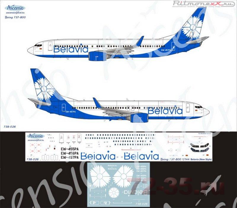 Декаль Boeing 737-800 Belavia new