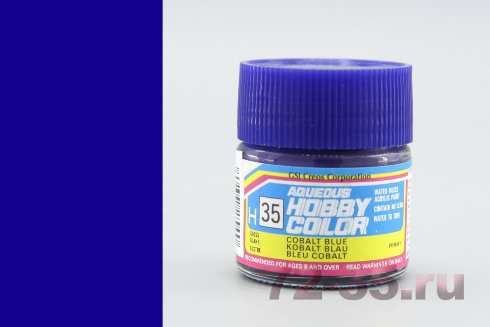 Краска Mr. Hobby H35 (кобалотовая синяя / COBALT BLUE)