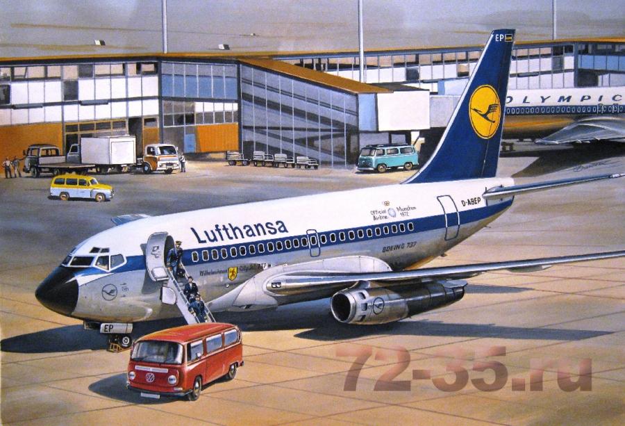 Авиалайнер Boeing 731 Lufthansa