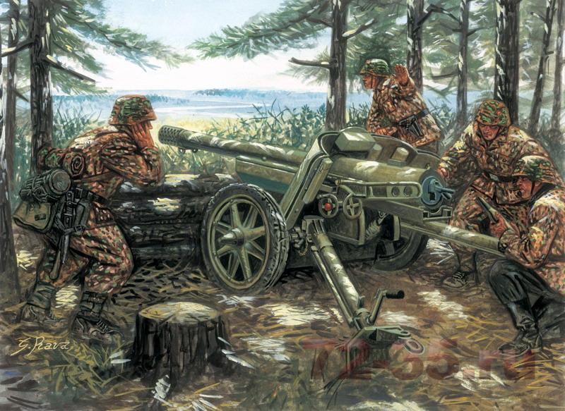 Пушка PAK 97/38 с расчетом