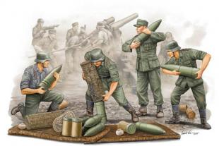 Солдатики немецкие подносчики снарядов для гаубицы